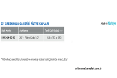 20'' Green Aqua GA Serisi 20'' Filtre Kabı 1/2'' (20mm.)