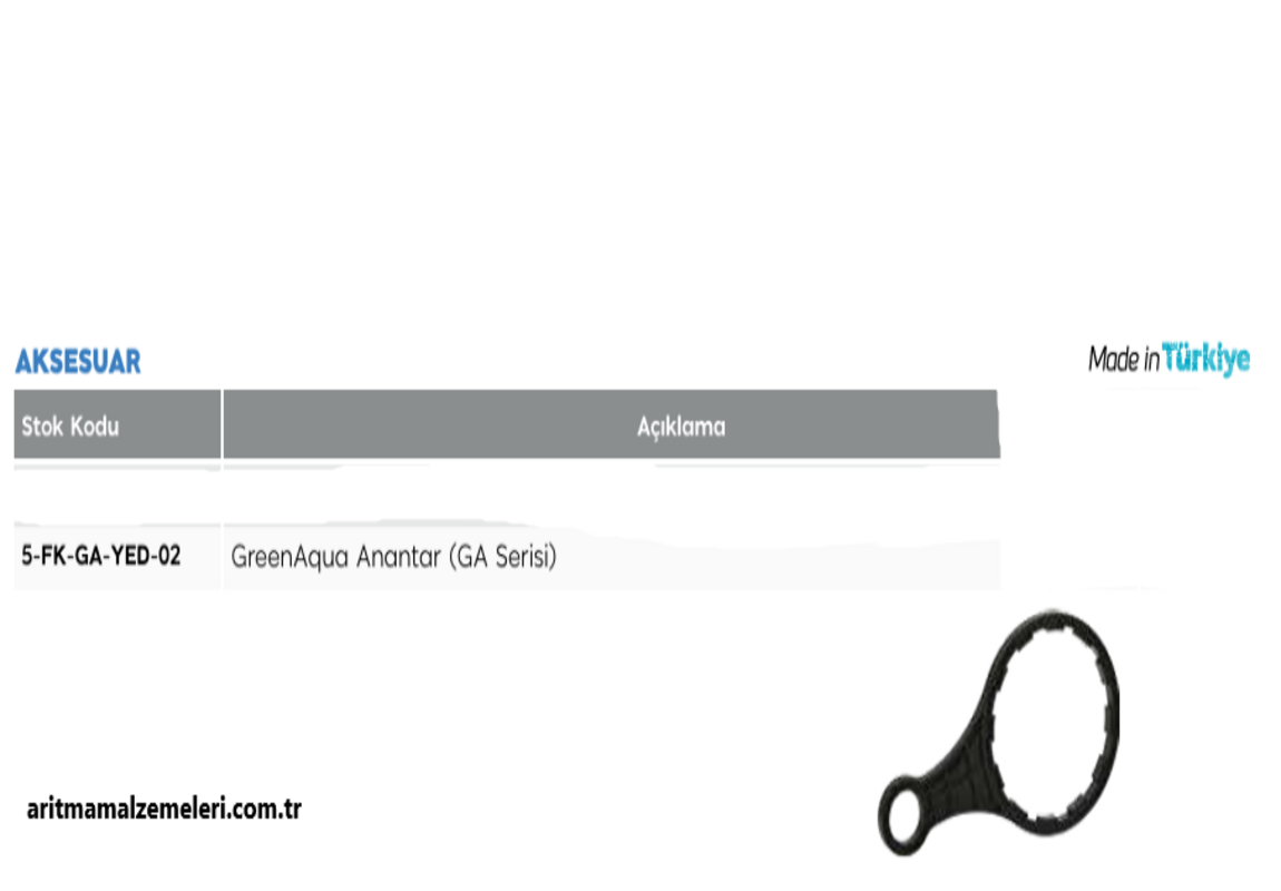 Green Aqua GA Serisi Plastik Anahtar