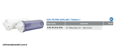 10'' CCK Tip Filtre Kabı Beyaz Mat Renk 1/4''