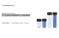 20'' Big Blue Filtre Kabı Şeffaf  1''