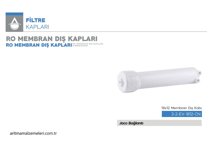18x12 Membran Kabı Jaco (Dişli) Bağlantı