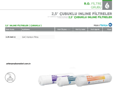 2,5'' Çubuklu inline Filtreler Yerli Ürün GAC Karbon Filtre