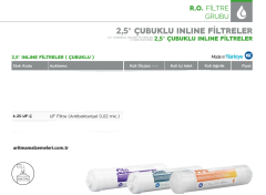 2,5'' Çubuklu inline Filtreler Yerli Ürün UF Filtre (Antibakteriyel 0,02 mic)