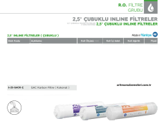 2,5'' Çubuklu inline Filtreler Yerli Ürün GAC Karbon Filtre KOKONATLI