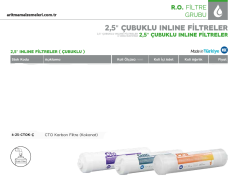 2,5'' Çubuklu inline Filtreler Yerli Ürün CTO Karbon Filtre KOKONATLI