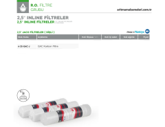 2,5'' Jaco (Dişli) inline Filtreler GAC Karbon Filtre
