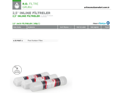 2,5'' Jaco (Dişli) inline Filtreler Post Karbon Filtre