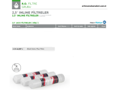 2,5'' Jaco (Dişli) inline Filtreler Alkali Extra Plus Filtre