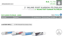 2'' inline Silver Post Karbon (Antibakteriyel Gümüş) Filtre Quick (Çubuklu) Tip
