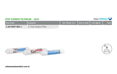 2'' Post Karbon Filtre Jaco (Dişli) Tip