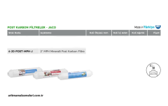 2'' MPH Mineralli Post Karbon Filtre Jaco (Dişli) Tip