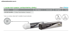 2'' Silver Post Karbon Filtre Kutulu olarak Quick (Çubuklu) veya Jaco (Dişli) Tip