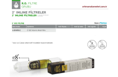 2'' inline B12 Vitamin Alkali Filtre Quick (Çubuklu) veya Jaco (Dişli) Tip