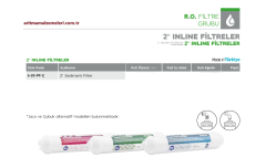 2'' inline Sediment Filtre Quick (Çubuklu) veya Jaco (Dişli) Tip