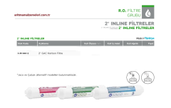 2'' inline GAC Karbon Filtre Quick (Çubuklu) veya Jaco (Dişli) Tip