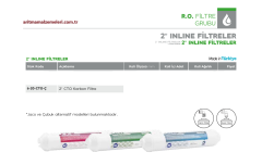 2'' inline CTO Karbon Filtre Quick (Çubuklu) veya Jaco (Dişli) Tip
