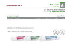 2'' inline UF Filtre Antibakteriyel 0,02 mic. Quick (Çubuklu) veya Jaco (Dişli) Tip