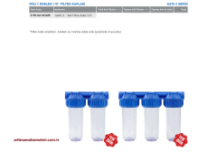 10'' Green Aqua GA Serisi İkili (Dublex) Filtre Kabı  1/2'' (20mm.)