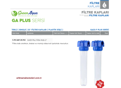 20'' Tekli Plastik Dişli Green Aqua GA Plus Serisi Filtre Kabı 2'' (63mm.)