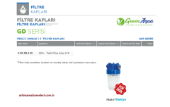 5'' Tekli Green Aqua GD Serisi Filtre Kabı 3/4'' (25mm.)