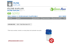 5'' Tekli Green Aqua GD Serisi Plastik Dişli Filtre Kabı 1/2'' (20mm.)