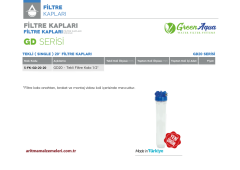 20'' Tekli Green Aqua GD Serisi Filtre Kabı 1/2'' (20mm.)