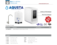 Aqusta Smart Dijital 75 Gpd Su Arıtma Cihazı