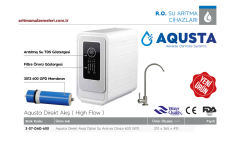 Aqusta 600 Gpd Dijital Direk Akış Su Arıtma Cihazı