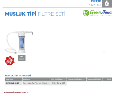 Green Aqua Tekli Musluk Tipi Filtre Seti