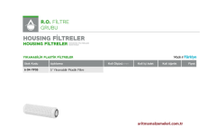 5'' Yıkanabilir Plastik Elek Filtre